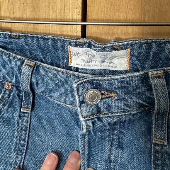 We The Free Classic Blue Button Fly Denim Cut Off Shorts - Picture 8 of 8